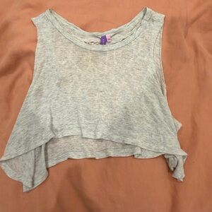 Emma & Sam Light Gray Crop Top XS